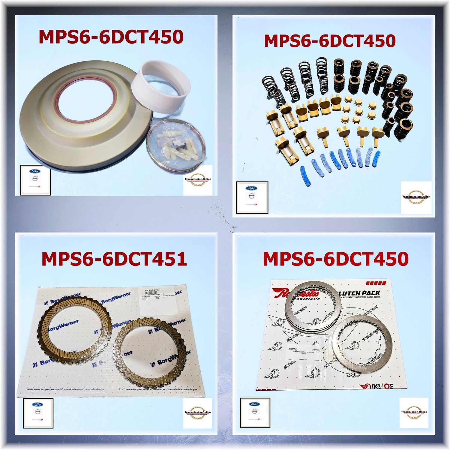Kupplung Reparatursatz,6DCT450, Powershift Getriebe, MPS6, Ford Volvo Dodge