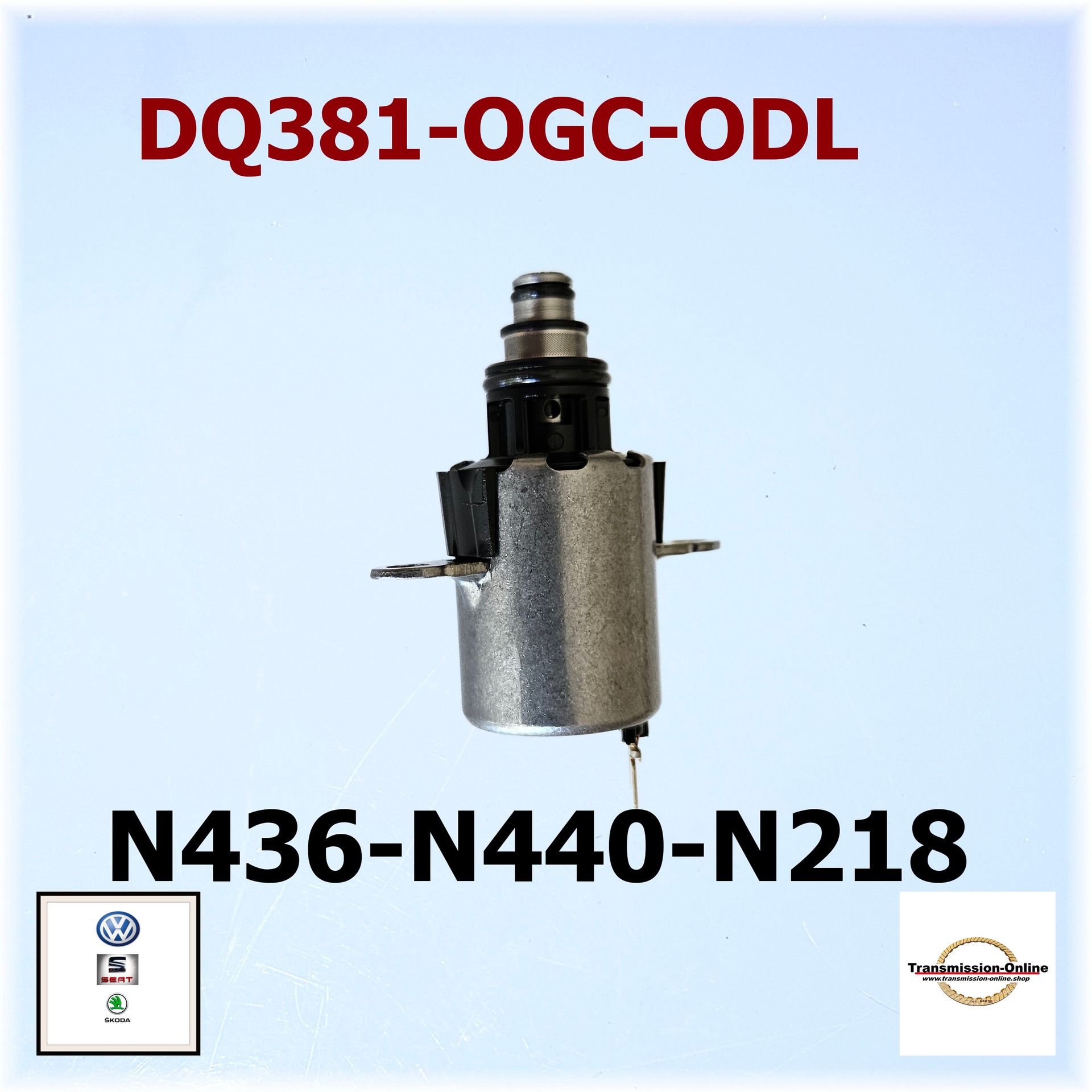 N218: Druckregelventil N436: Druckregelventil 1 N440: Druckregelventil 2 DSG 7 Gang DQ381-OGC-ODL