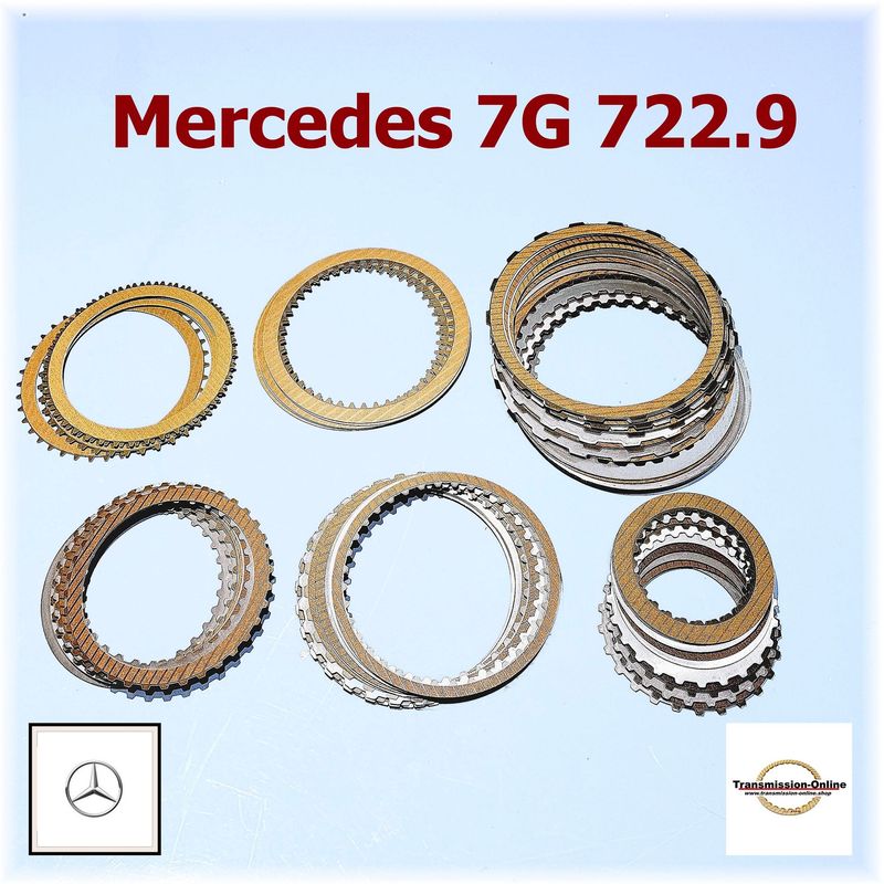 Kupplung Reparatursatz-Reiblamellen+Stahllamellensatz 7 Gang Automatik Getriebe Mercedes  7G 722.9