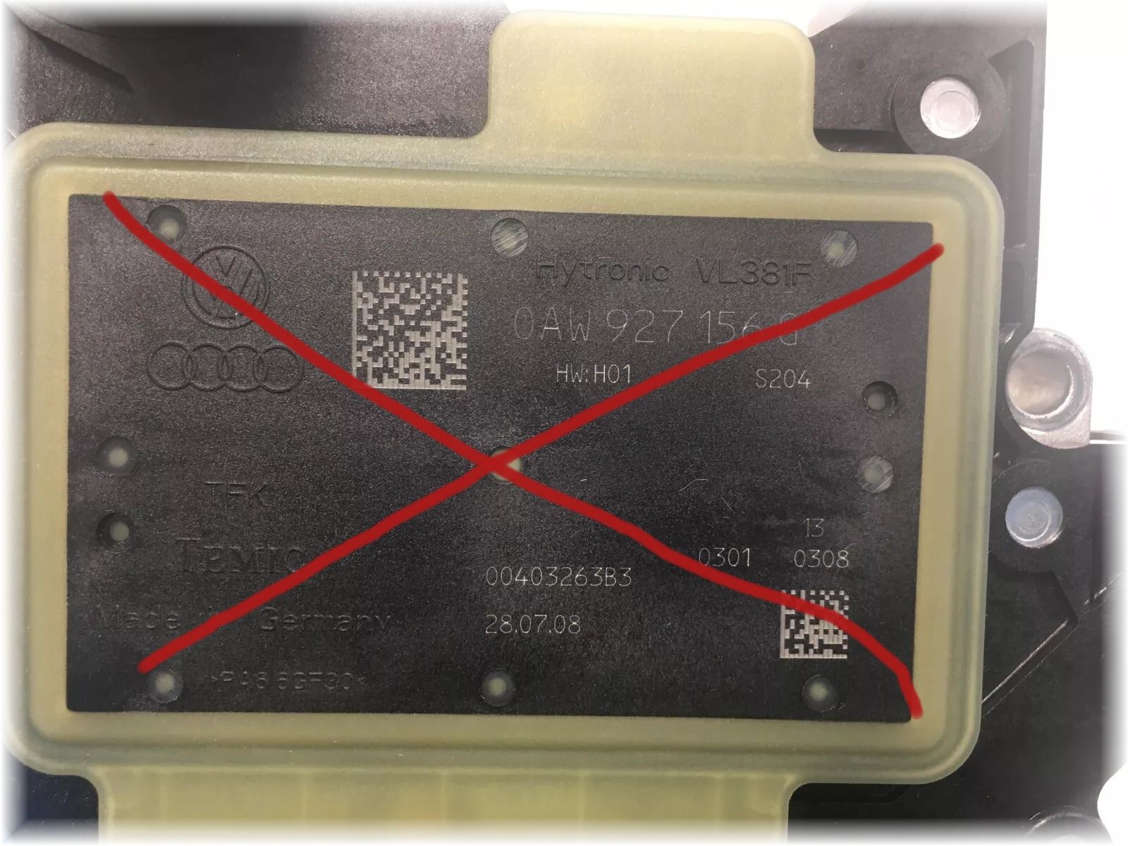 Steuergerät Reparatur Multitronic, P0706-17090-F125 Unplausibel Fahrstufensensor 01J, Audi