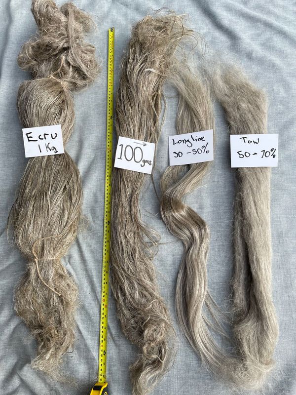 Ecru UK grown scutched flax 1 KG Ecru UK grown scutched flax 1 KG