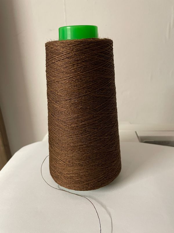 Linen Thread 10nm Cacao dyed cone 180gms Linen Thread 10nm Cacao dyed cone 180gms
