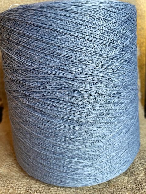 Linen Thread 10nm Nuvola (light blue) dyed cone various weights