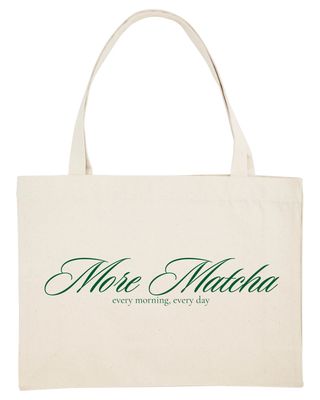 Shopping Bag &quot; more matcha&#39; &quot; natur