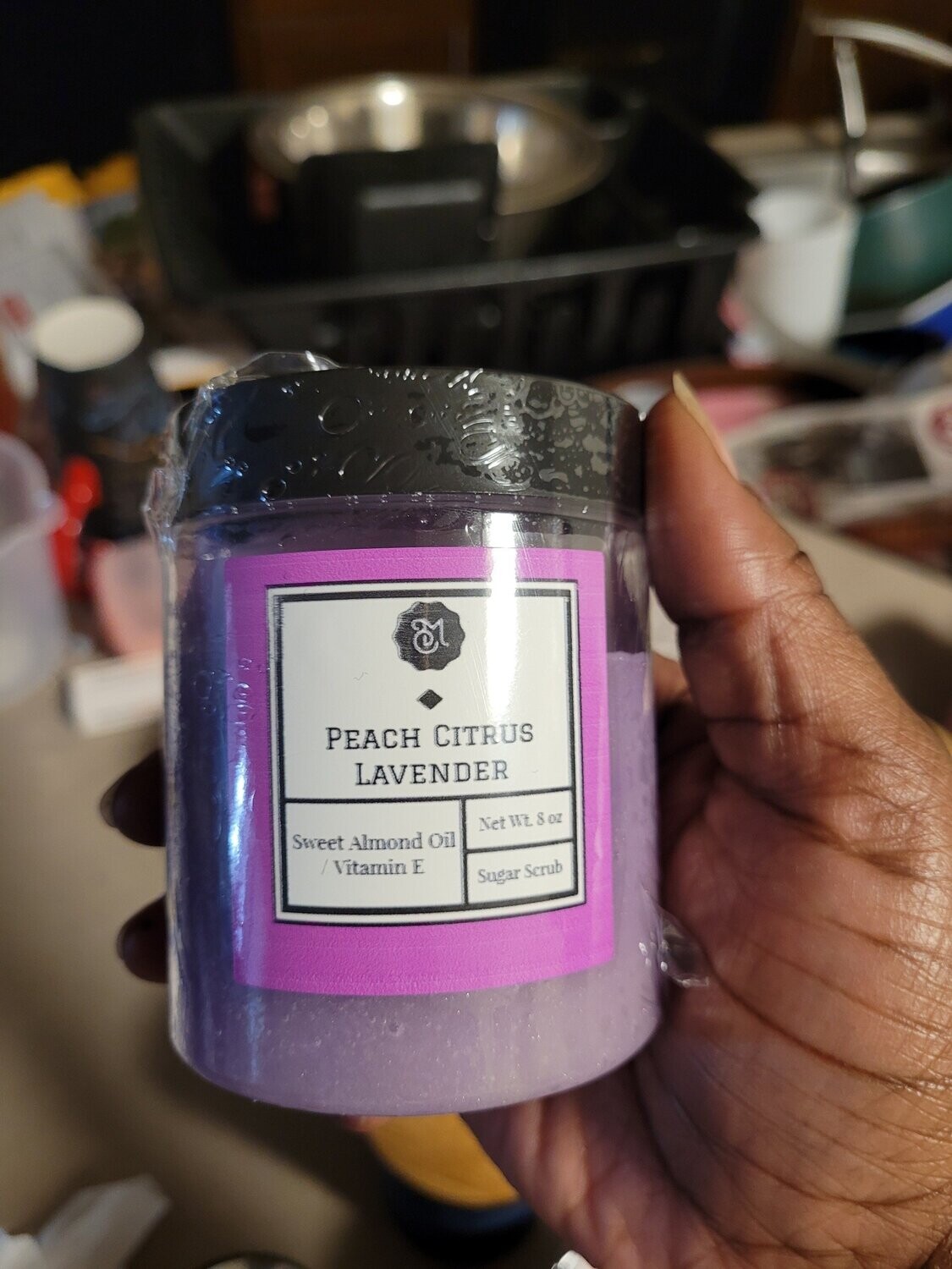 8oz Peach Citrus Lavender Body Scrub
