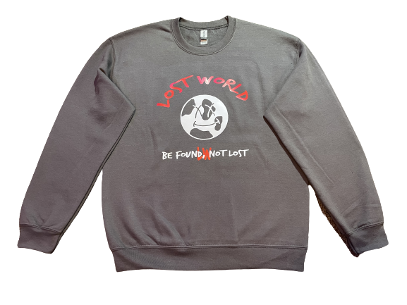 Crew Neck Sweatshirt- Lost World Printed Logo