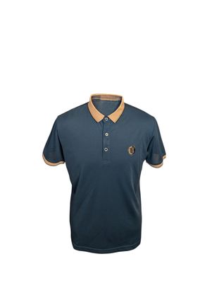  Teal Dark Blue Polo Style Shirt