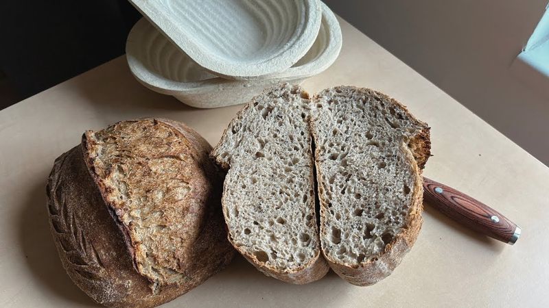 Sourdough With Flax Seeds Loaf