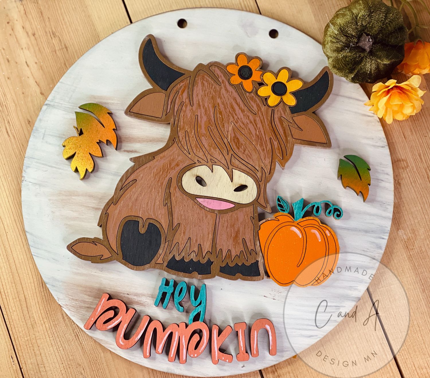 Hello Pumpkin Highland cow sign (Digital file only)