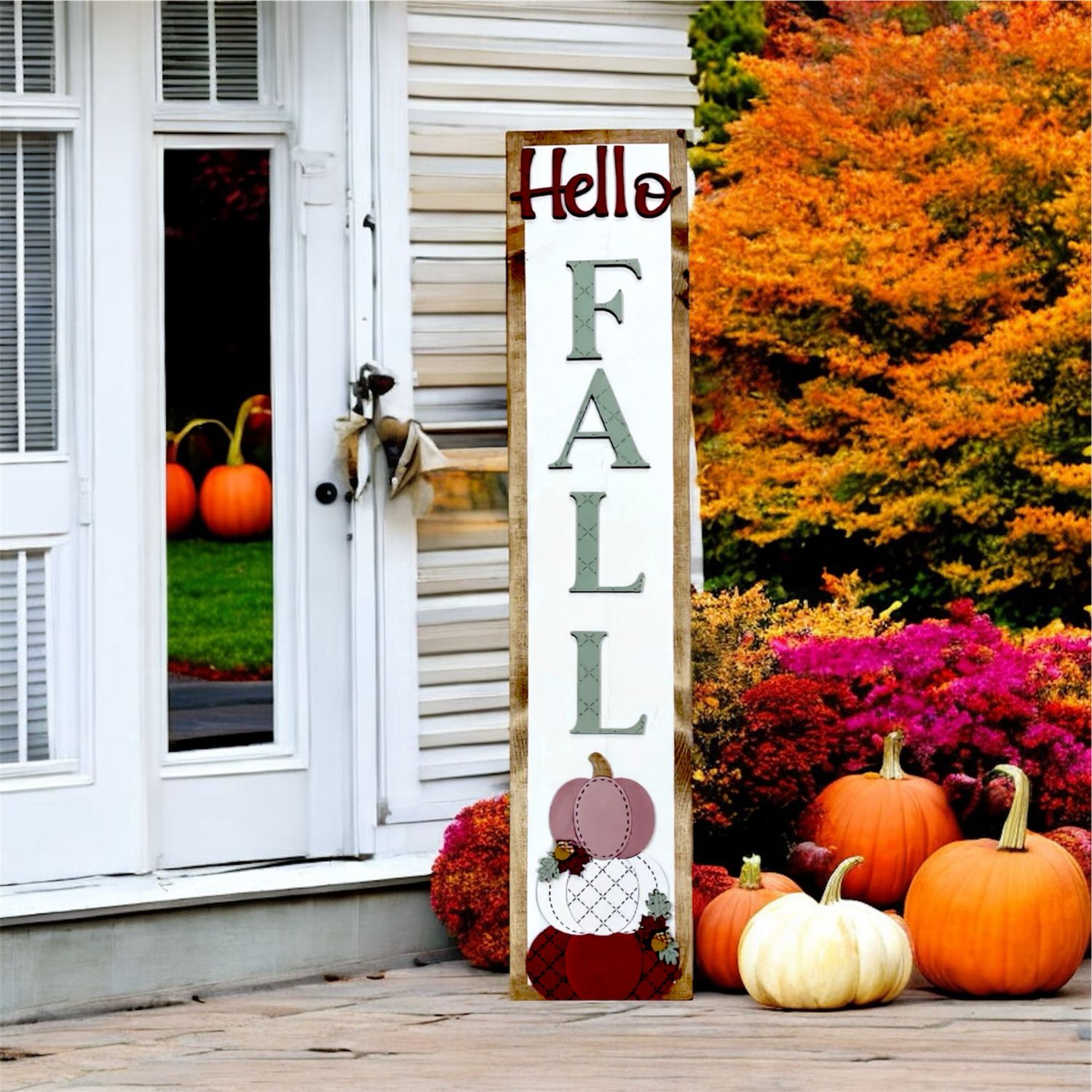 Fall &amp; Halloween Porch And Sign