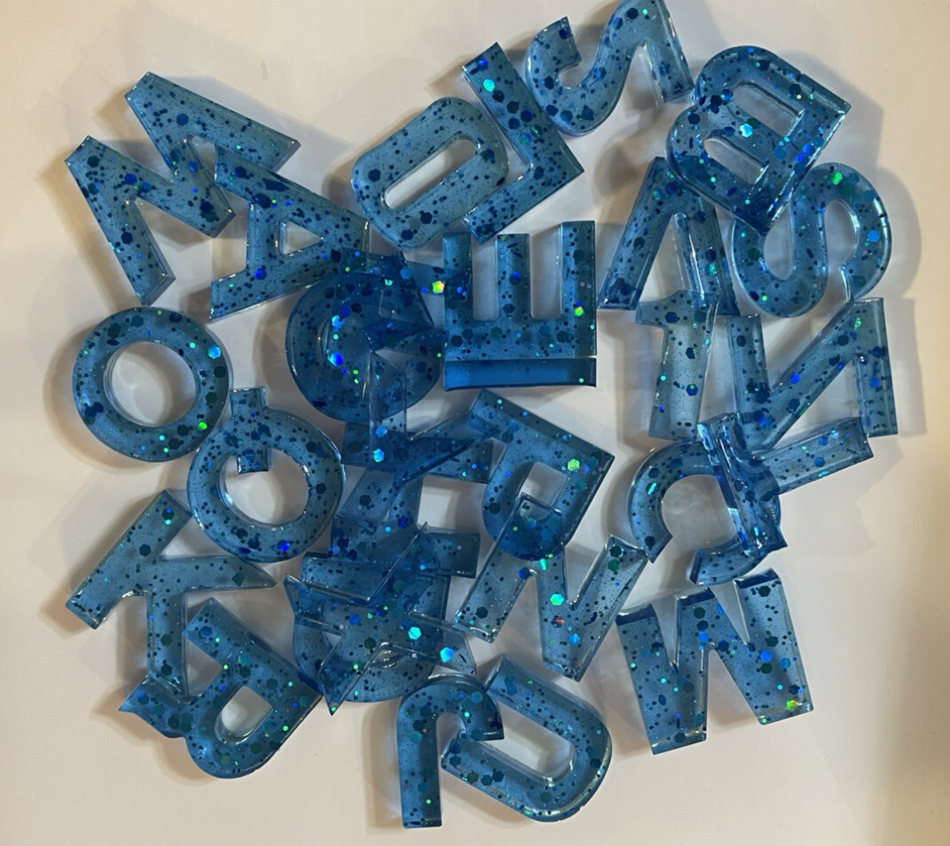 Letter Key Chains (Pick A Color) Numbers And Letters
