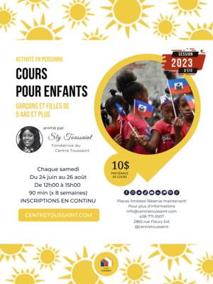 ÉCOLE HAÏTIENNE DU SAMEDI : HISTOIRE + CRÉOLE + DANSE ÉCOLE HAÏTIENNE DU SAMEDI : HISTOIRE + CRÉOLE + DANSE