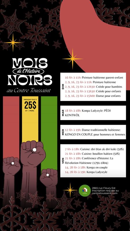 MOIS DE L'HISTOIRE DES NOIRS AU CENTRE TOUSSAINT