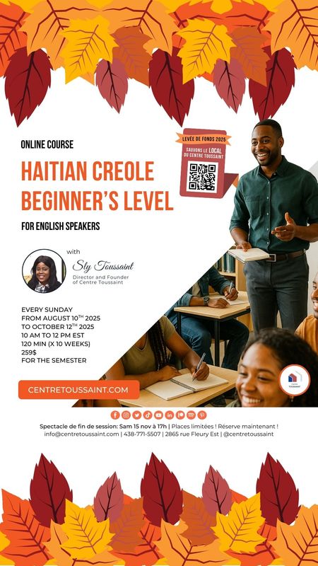 BEGINNER HAITIAN CREOLE - ONLINE