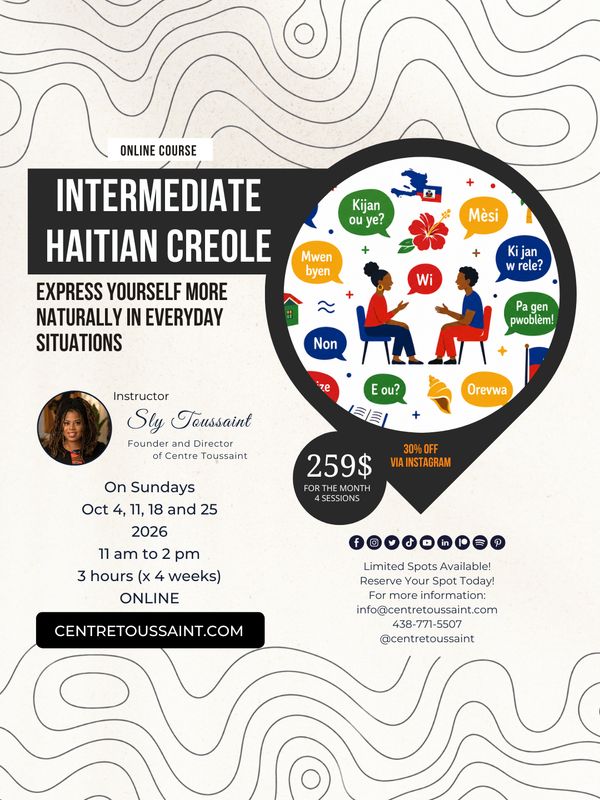 INTERMEDIATE HAITIAN CREOLE - ONLINE