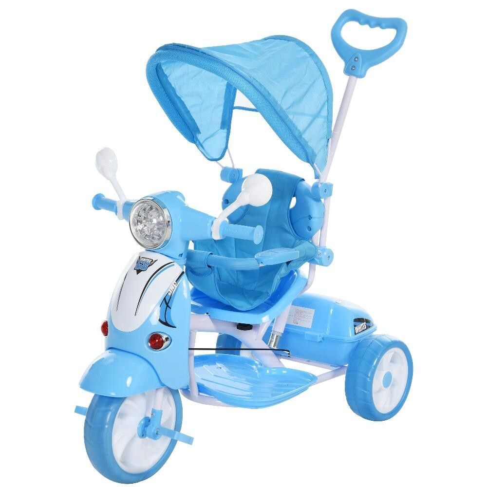 Triciclo Vespina Azzurro con Maniglione