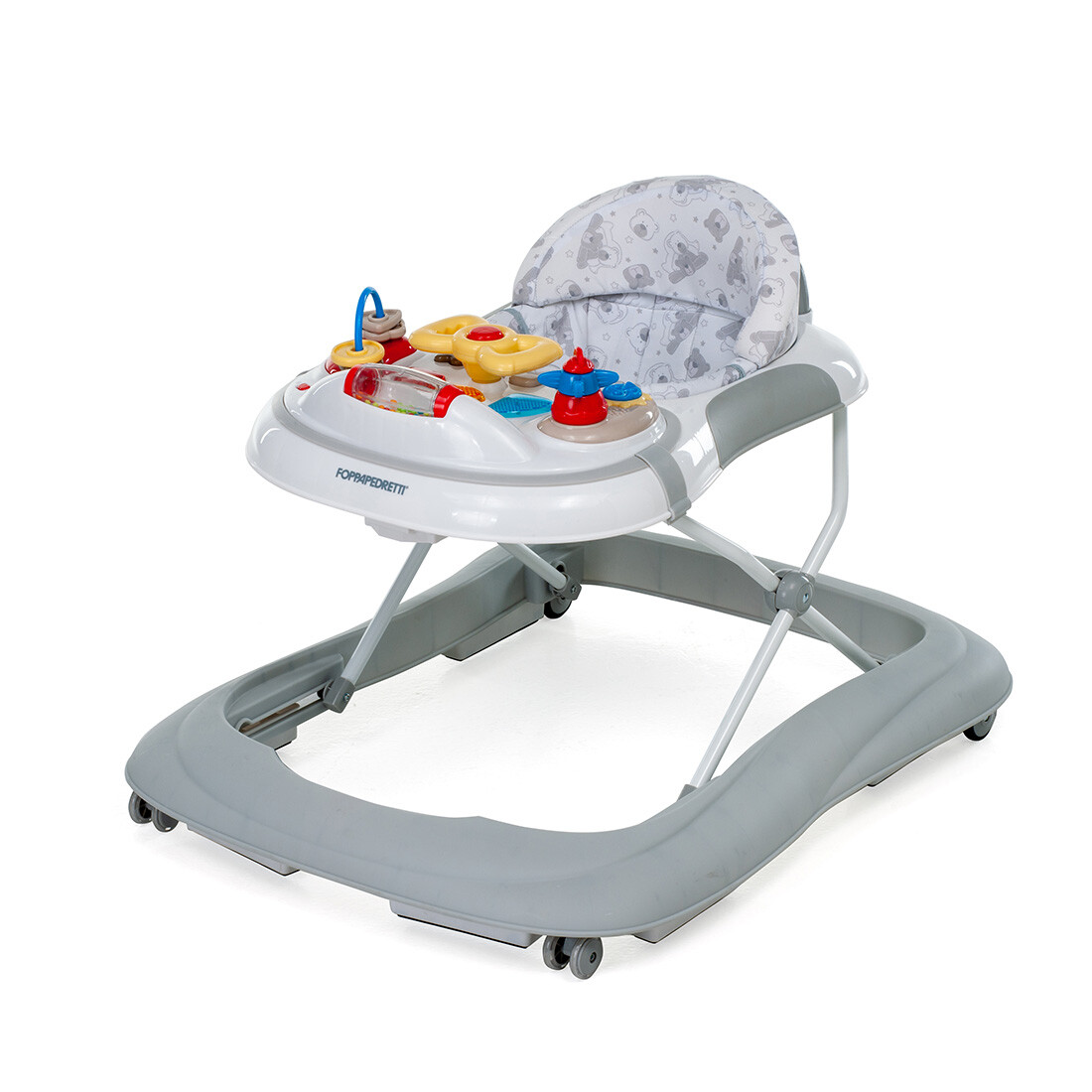 Foppapedretti Girello Per Bambini Petito con Luci e Suoni Grigio