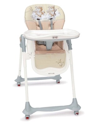 Brevi Seggiolone Pappa e Nanna Convivio My Little Bear Tortora