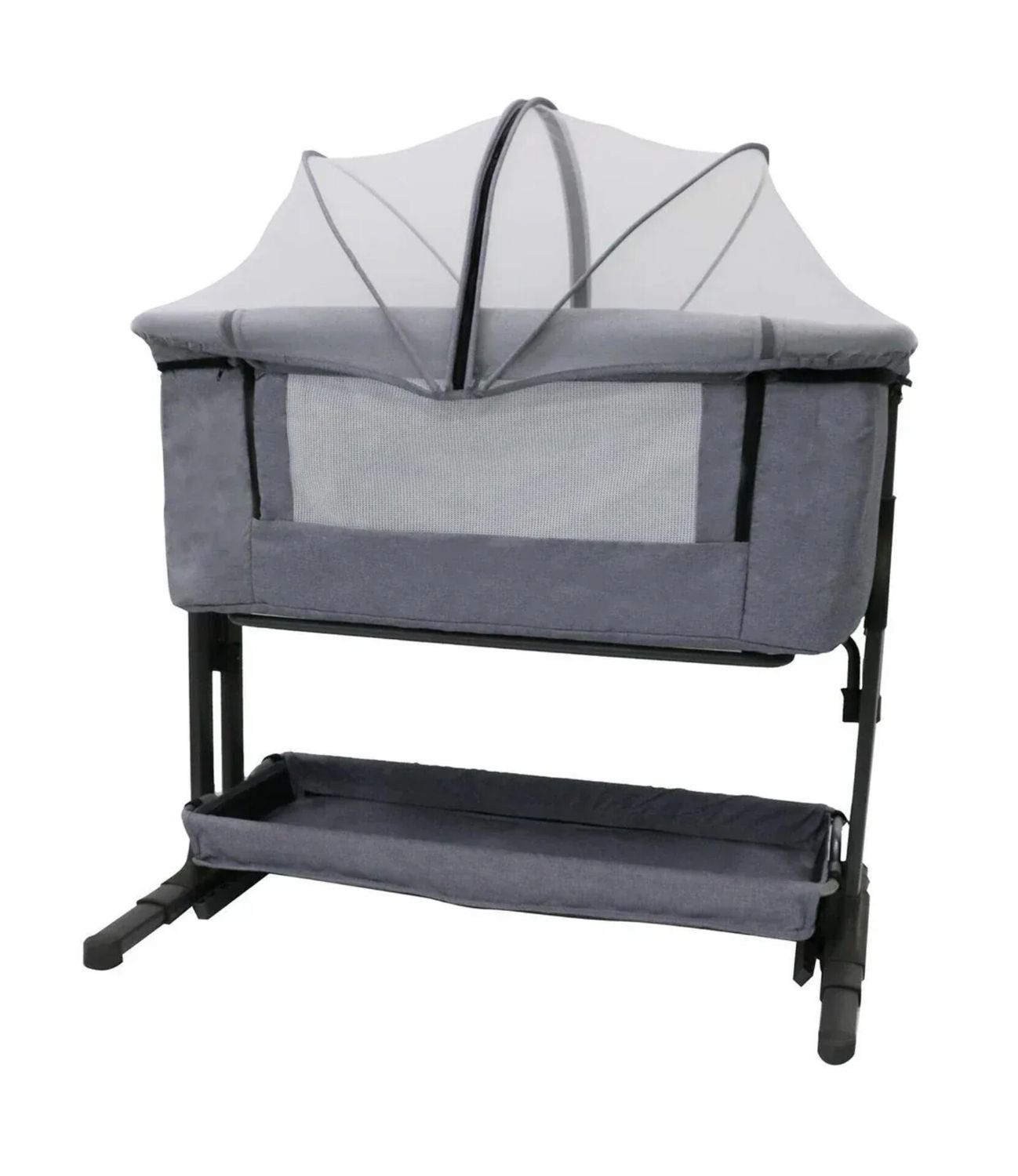 Culla Co-Sleeping con Zanzariera Grigio