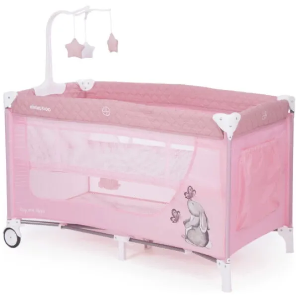Lettino da viaggio Day e Night Coniglio Rosa con Kit Doppia Altezza