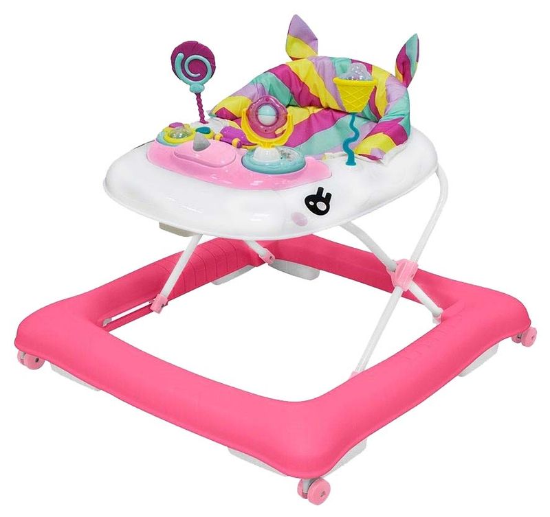 Girello per Bambini Unicorno con Luci e Suoni Rosa