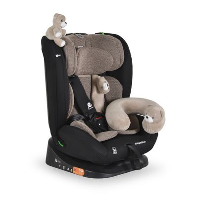 Seggiolino Auto Orsetto Beige Competition, per bambini dalla nascita fino a 150 cm