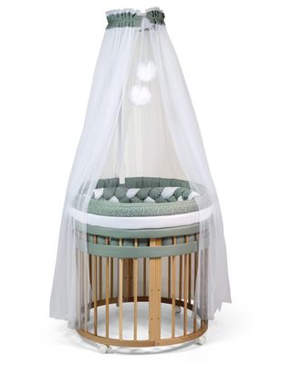 Culla Evolutiva Marilyn Elite Legno Naturale (Kit Tessile a Scelta)