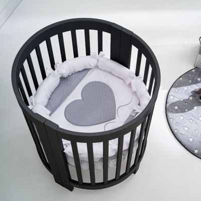 Culla Evolutiva Giulia Nera (Kit Tessile a Scelta)