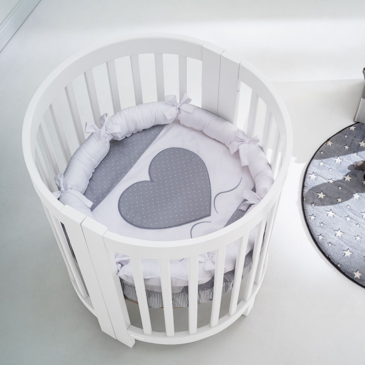 Culla Evolutiva Giulia Bianca (Kit Tessile a Scelta)