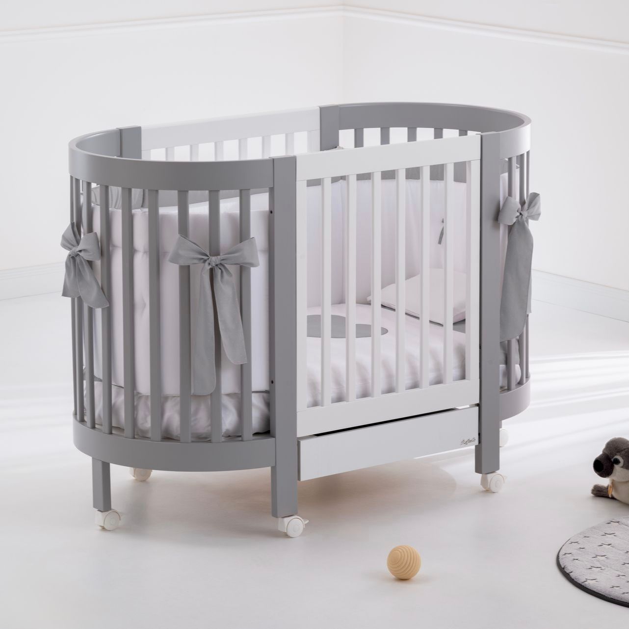 Culla Evolutiva Giulia Bianco/Grigio (Materassi Omaggio)