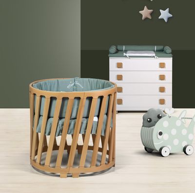 Culla Evolutiva Project Legno Naturale (Kit Tessile a Scelta) Culla Evolutiva Project Legno Naturale (Kit Tessile a Scelta)