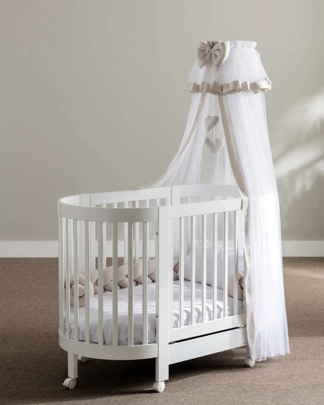 Culla Evolutiva Giulia Bianca (Kit Tessile a Scelta)