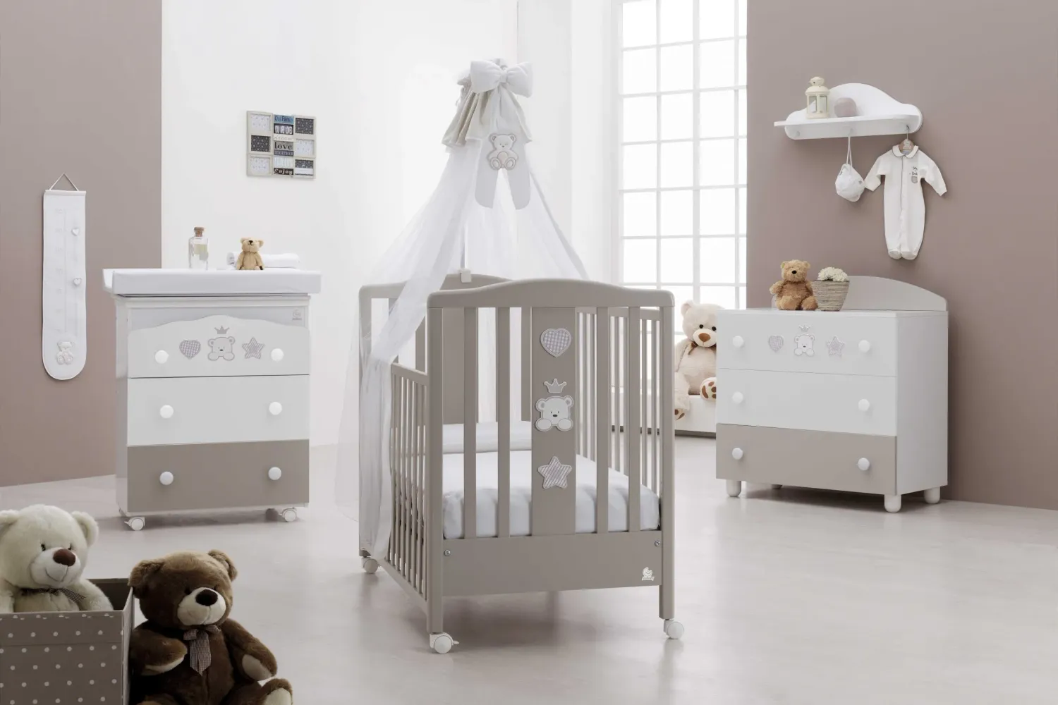 Cameretta Baby Re Tortora