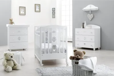 Cameretta Baby Chic Decoro Grigio Cameretta Baby Chic Decoro Grigio