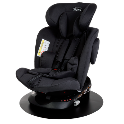 Seggiolino Auto Strong Fix con Isofix e Rotazione 360°, dalla nascita fino a 12 anni, Nero