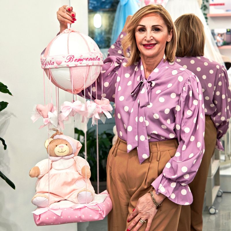 Fiocco Nascita Mongolfiera Personalizzata con Nome – Realizzato a Mano