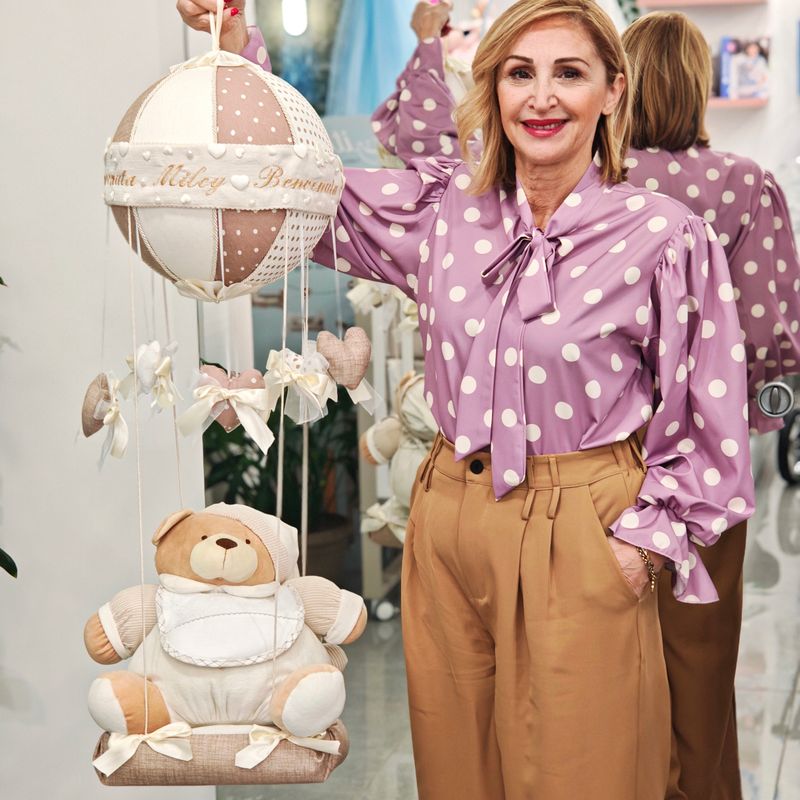 Fiocco Nascita Mongolfiera Personalizzata con Nome – Realizzato a Mano