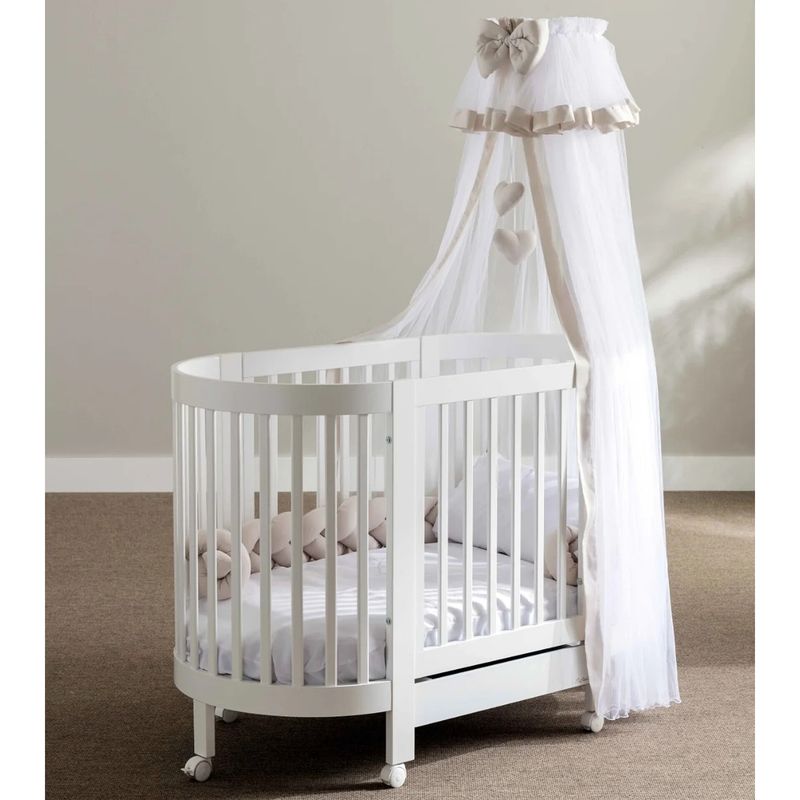 Culla Evolutiva Giulietta Bianca (Con Kit Tessile in Dotazione)