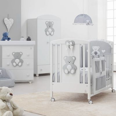 Cameretta Orso Peluche Grigio Cameretta Orso Peluche Grigio