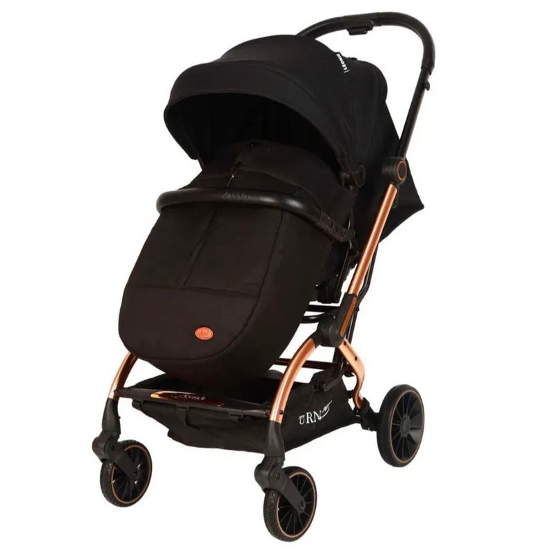 Passeggino Turn 360° Fronte Mamma e Fronte Strada con Borsa Nero