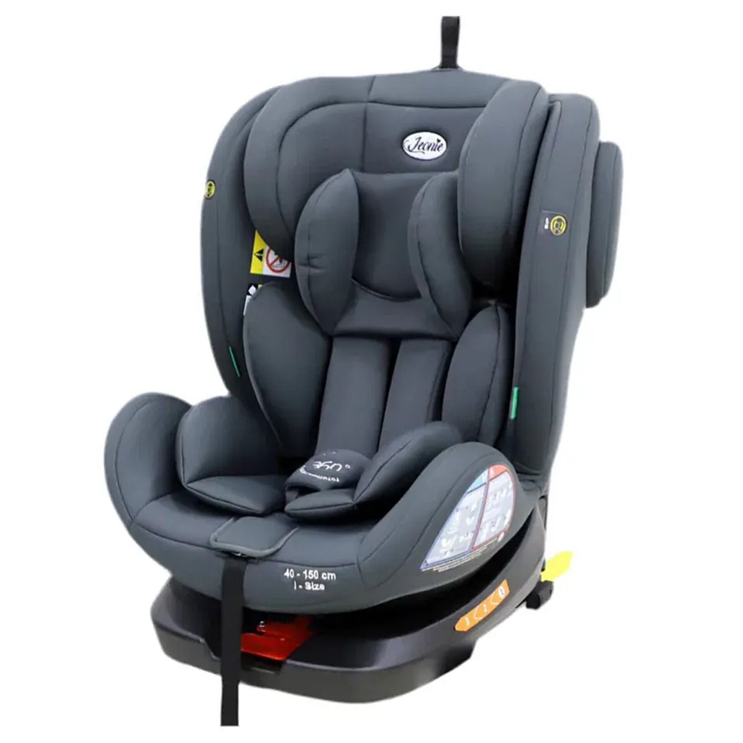 Seggiolino Auto Easy Go con Isofix e Rotazione 360°, dalla nascita fino a 12 anni, Grigio