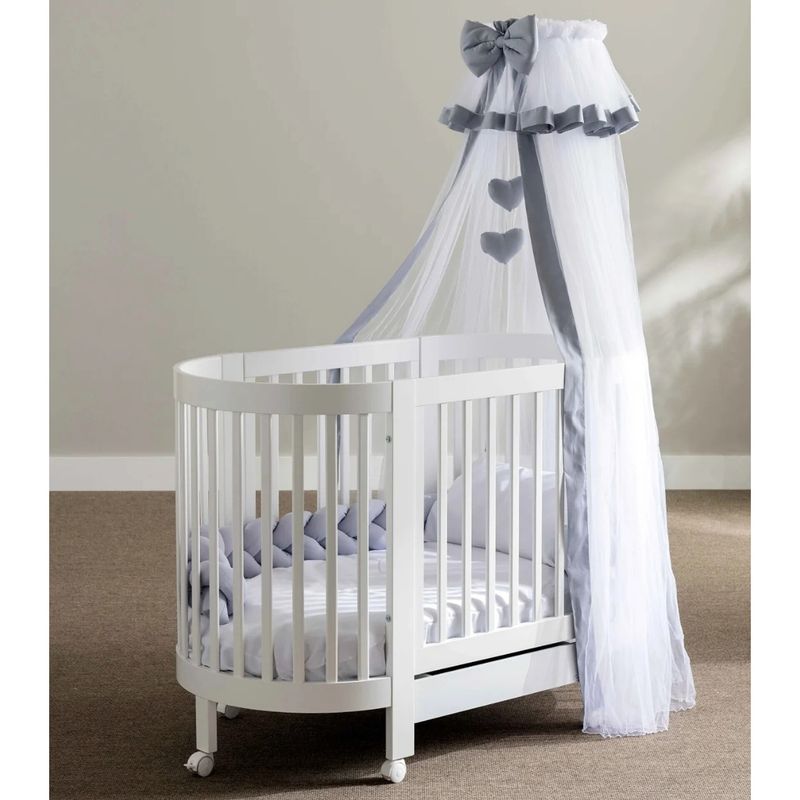 Culla Evolutiva Giulietta Bianca (Con Kit Tessile in Dotazione)