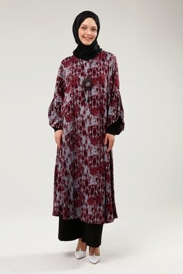 Red velvet hijab dress