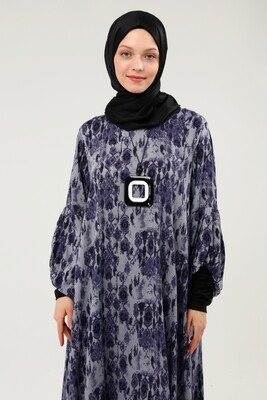 Navi blue hijab dress