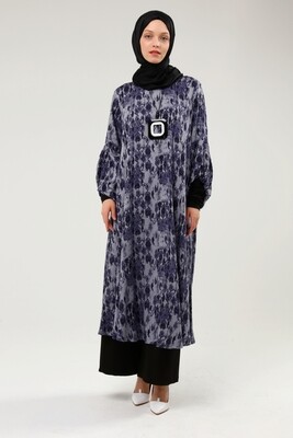 Navi blue hijab dress