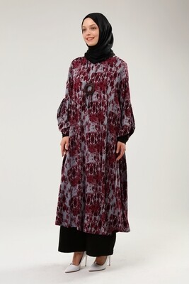 Red velvet hijab dress