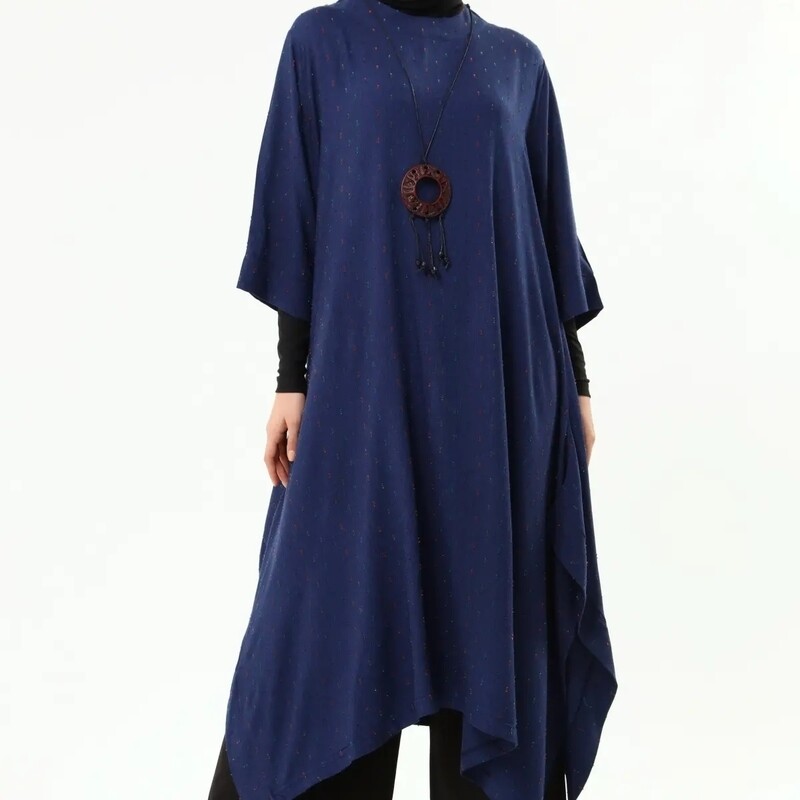 تونيك ازرق منقط مارون summer outfit