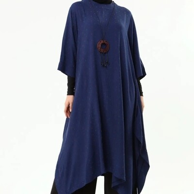 تونيك ازرق منقط مارون summer outfit