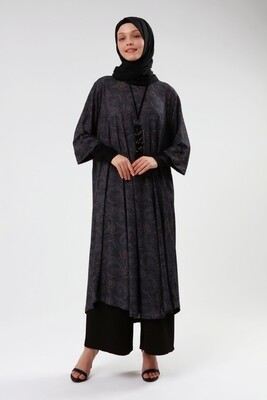 Plum dark grey brownish hijab dress