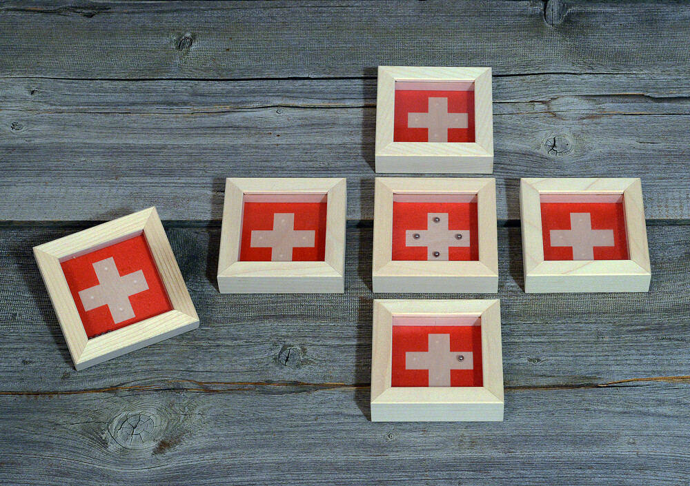 Geduldspiel, Swiss „Schweizerkreuz“  VE6